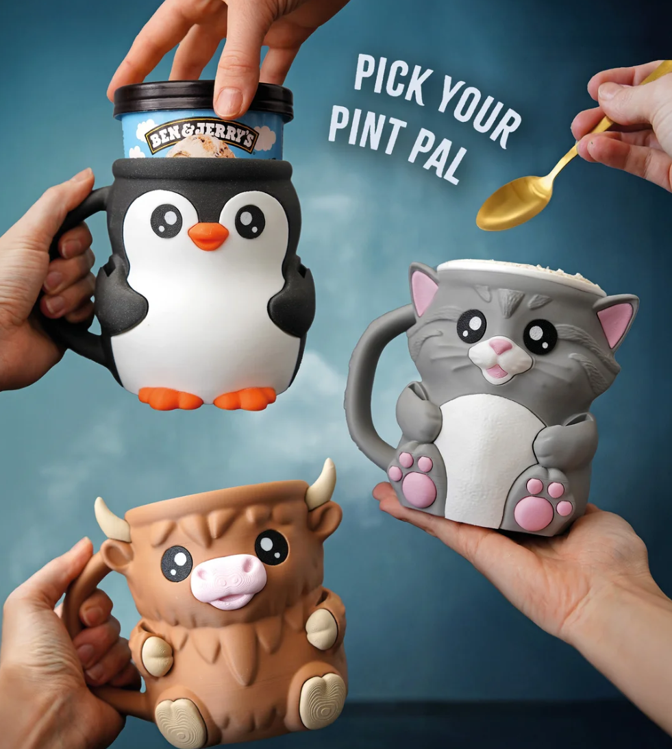 Penguin Ice Cream Pint Holder - The Perfect Gift for Ice Cream Lovers