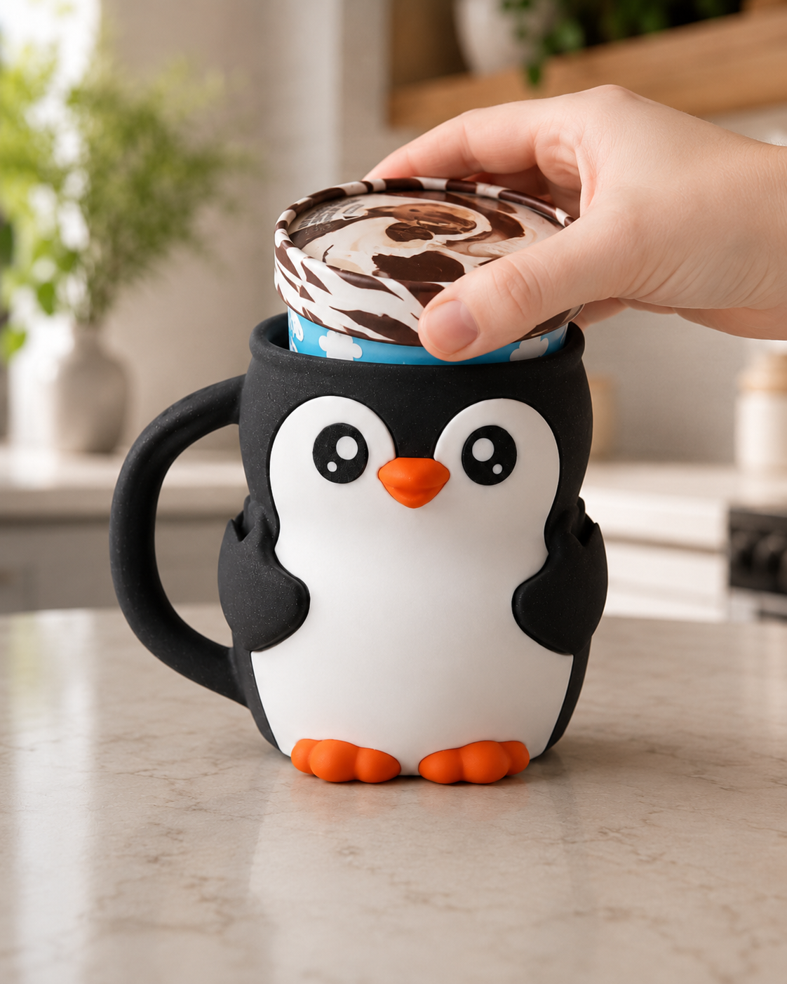 Penguin Ice Cream Pint Holder - The Perfect Gift for Ice Cream Lovers