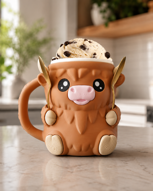 Highland Cow Ice Cream Pint Holder - The Perfect Gift for Ice Cream Lovers