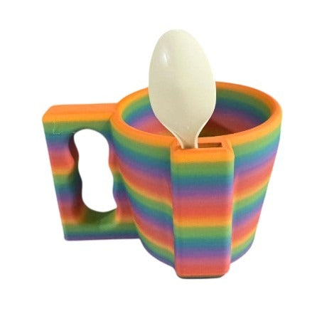 Ice Cream Pint Holder with Ergonomic Handle and Spoon Slot