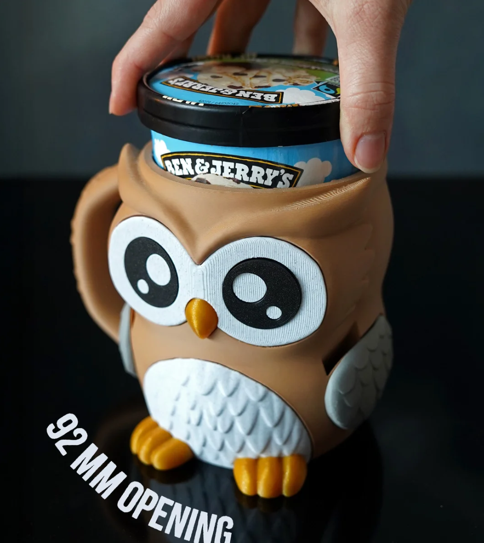Owl Ice Cream Pint Holder - The Perfect Gift for Ice Cream Lovers