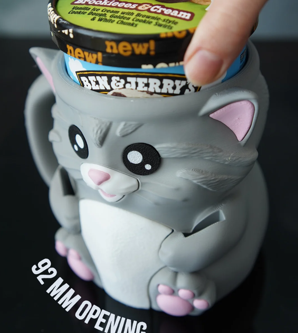 Cat Ice Cream Pint Holder - The Perfect Gift for Ice Cream Lovers