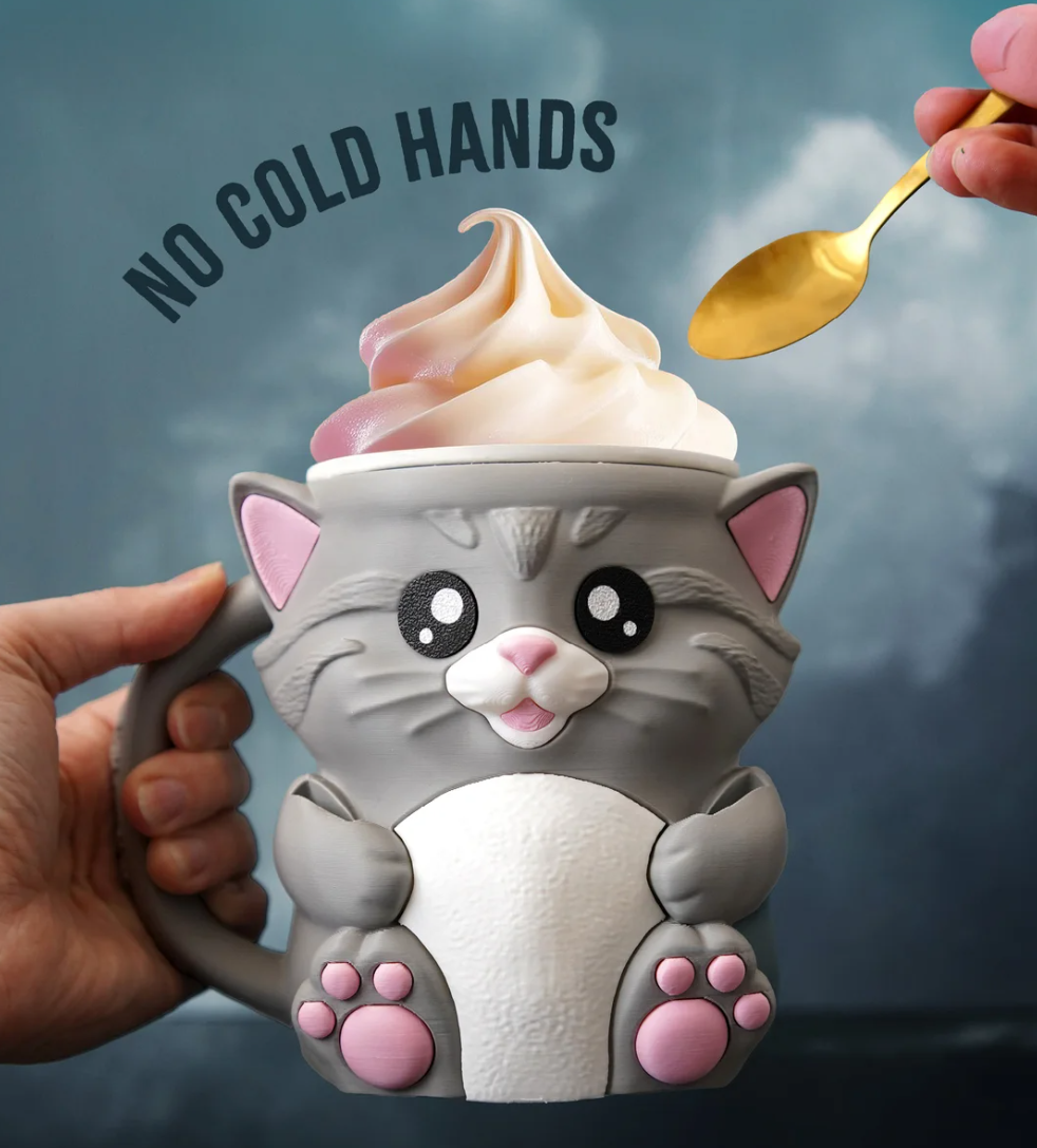 Cat Ice Cream Pint Holder - The Perfect Gift for Ice Cream Lovers