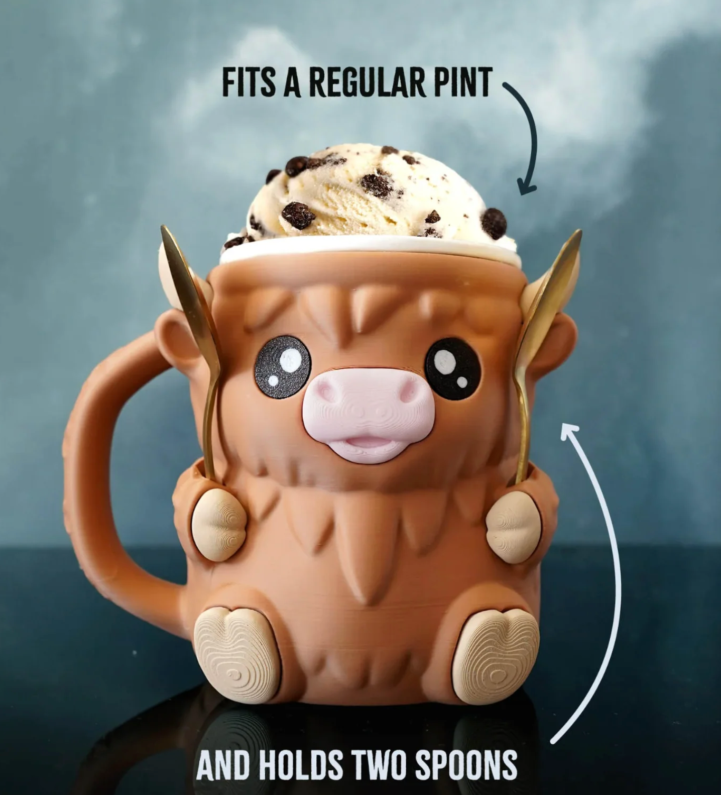 Highland Cow Ice Cream Pint Holder - The Perfect Gift for Ice Cream Lovers