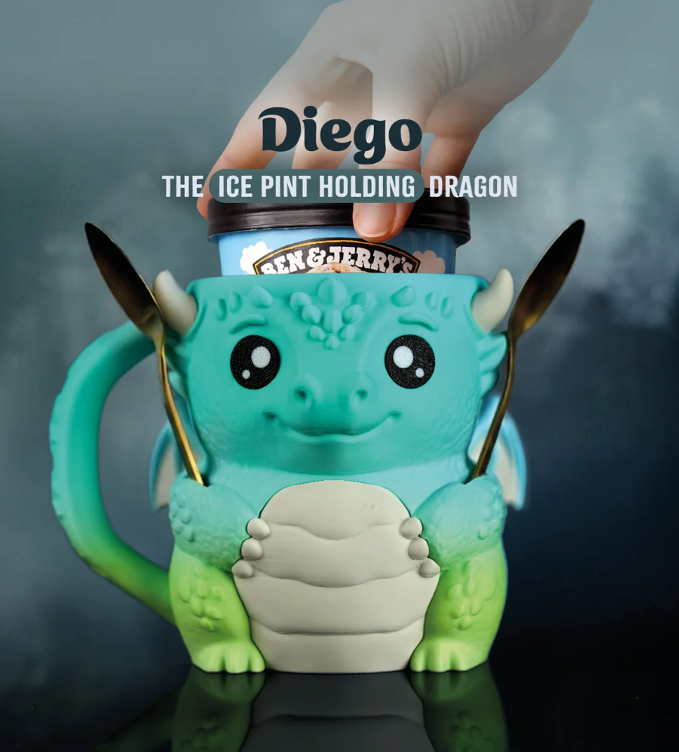 Dragon Ice Cream Pint Holder - The Perfect Gift for Ice Cream Lovers