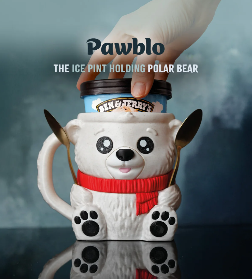 Polar Bear Ice Cream Pint Holder - The Perfect Gift for Ice Cream Lovers