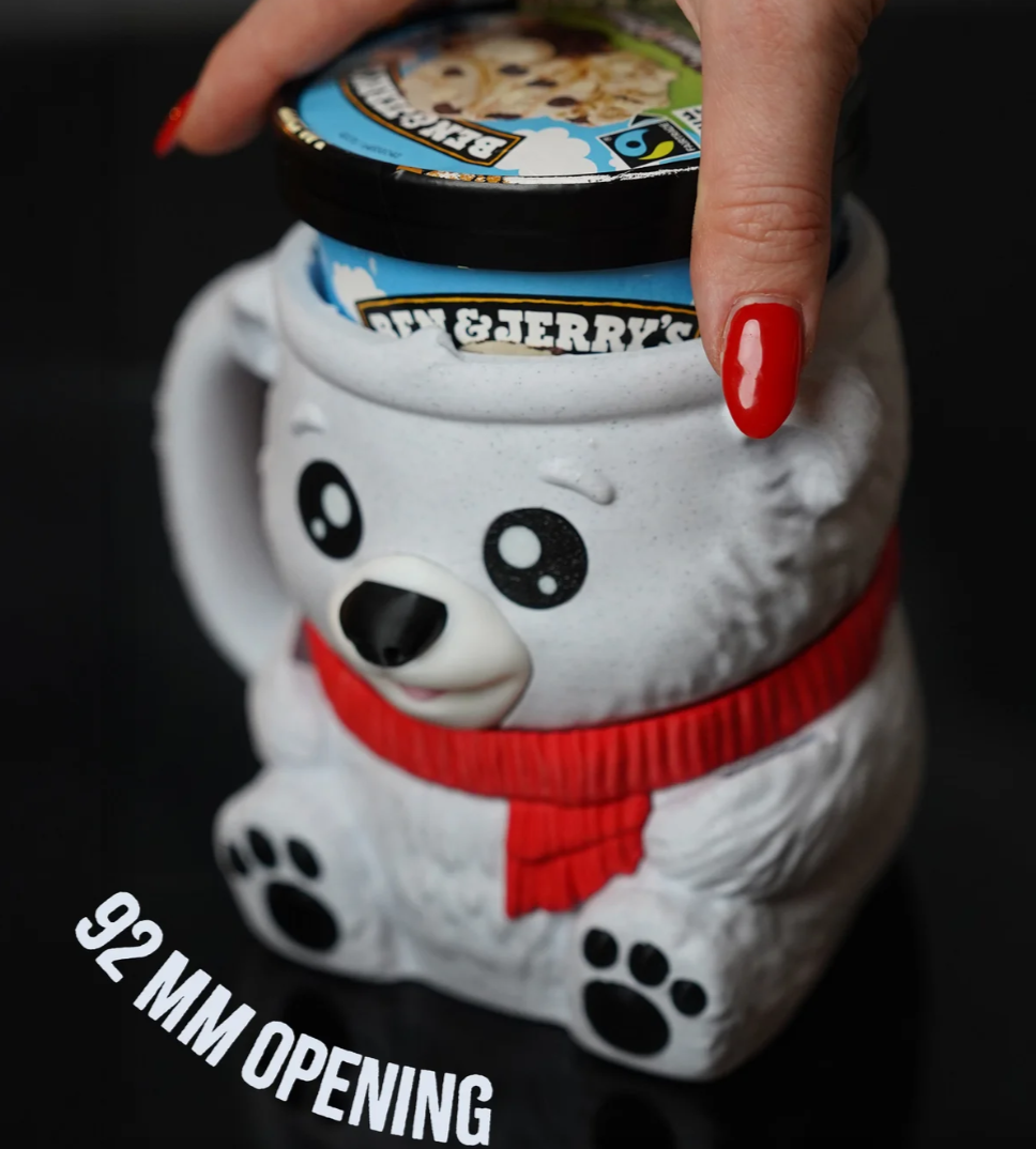 Polar Bear Ice Cream Pint Holder - The Perfect Gift for Ice Cream Lovers