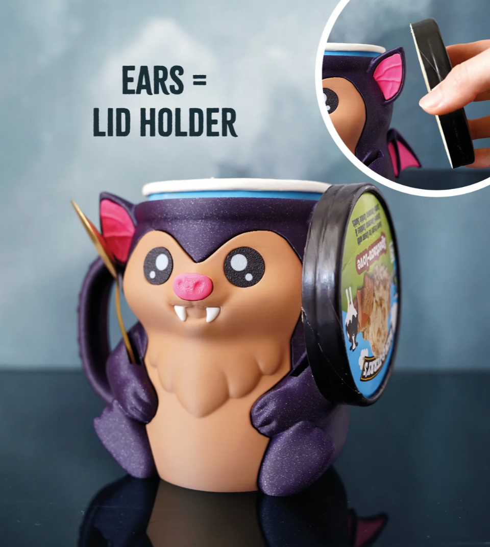 Bat Ice Cream Pint Holder - The Perfect Gift for Ice Cream Lovers